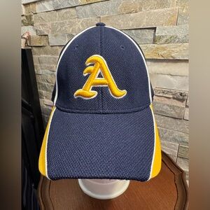 Appalachian State Mountaineers Zephyr Fitted Baseball Cap Hat Navy Blue Yellow